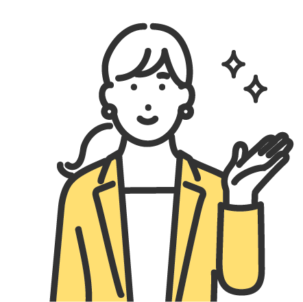笑顔のビジネスパーソンのイラスト